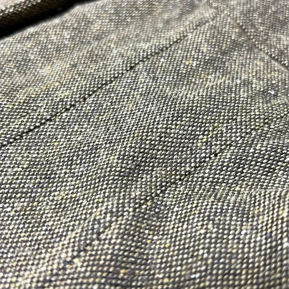 Lands End Tweed Green/Brown Coat Wool and Silk Size 6 - Picture 6 of 8